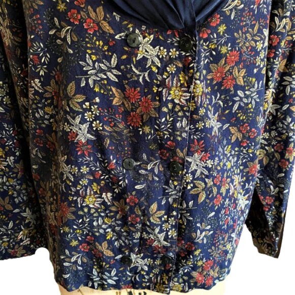 Vintage cottagecore 90s granny floral print blazer top - Picture 11 of 12